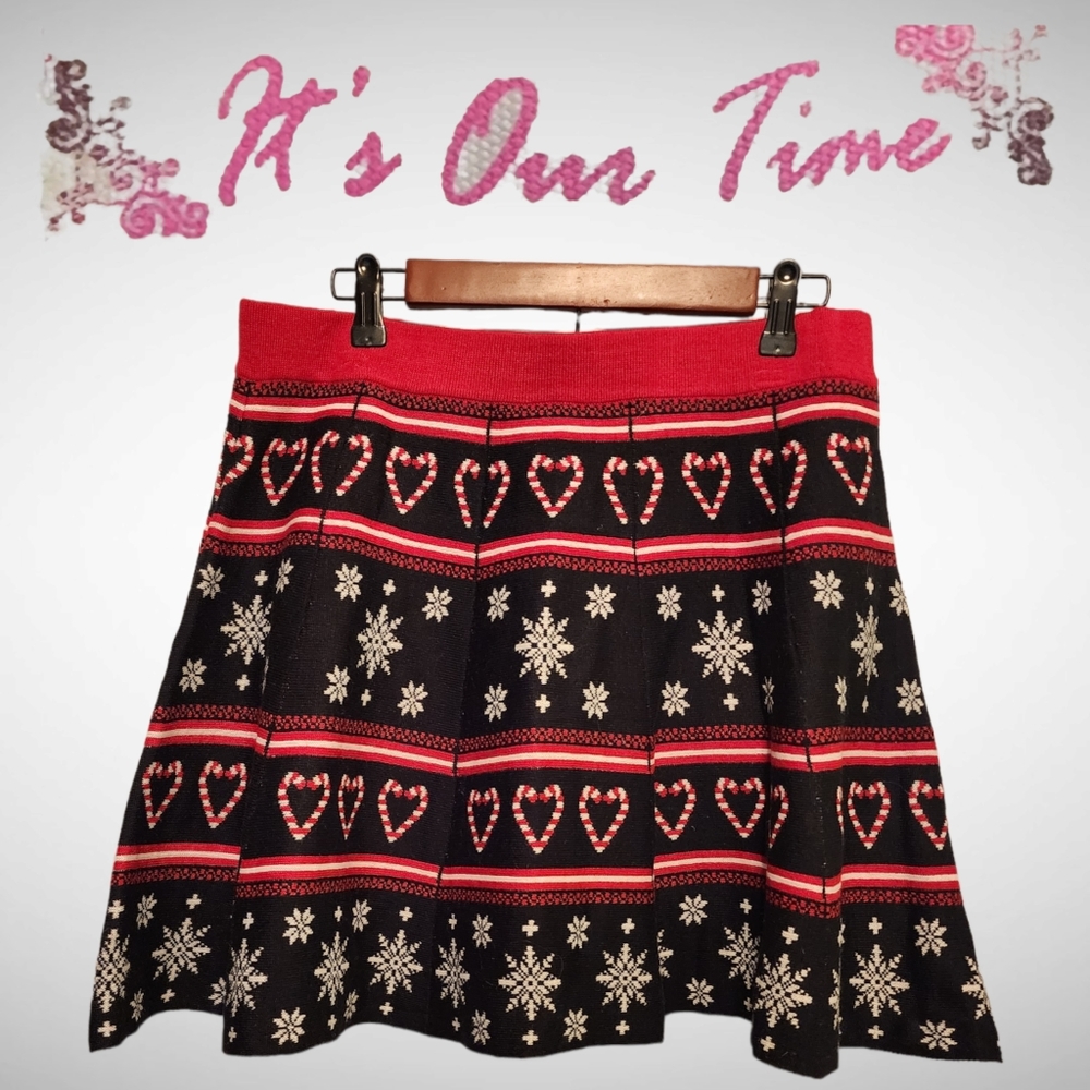 Christmas Candy Cane Mini Skirt JuniorsXL